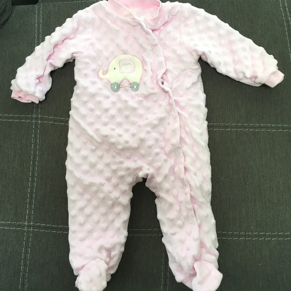Pink Elephant Bumpy Footie